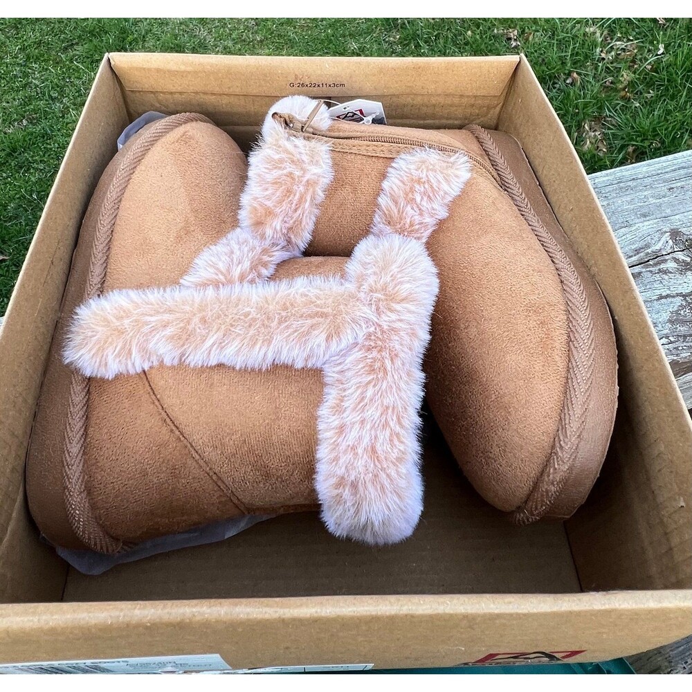 Avalanche Girls Fur Boots Kids Snow Warm Cozy Chestnut size 13 New